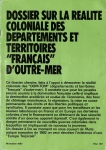 Dossier sur la réalité coloniale des DOM-TOM 1986