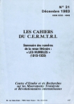 Les Cahiers du Cermtri année 1983 n° 31