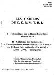 Les Cahiers du Cermtri année 1999 n° 92