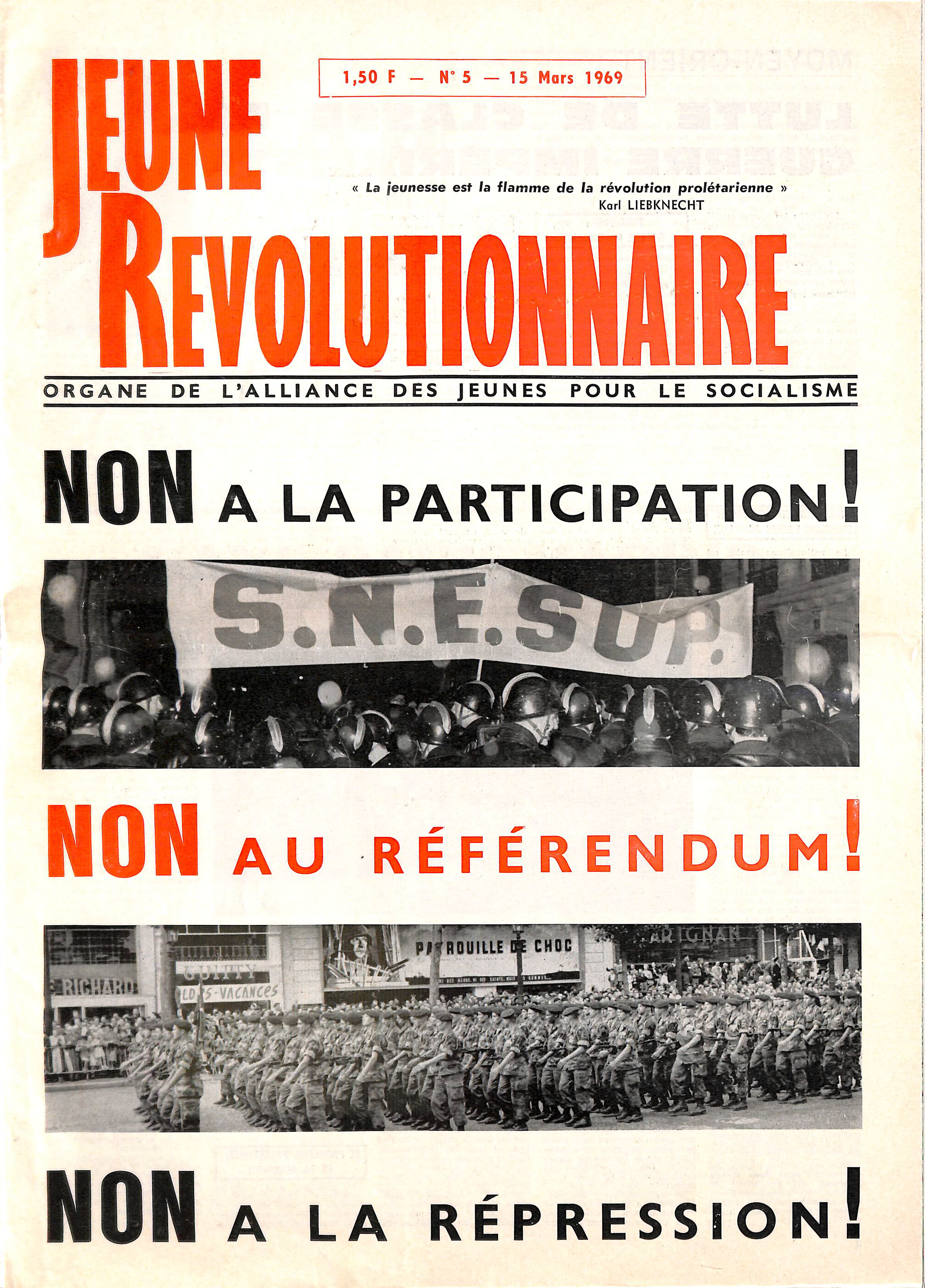 Jeune révolutionnaire 15 mars 1969