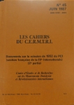 Cahiers du Cermtri 1987 no 45