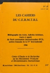 Les Cahiers du Cermtri année 1982 n° 25