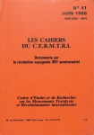 Les Cahiers du Cermtri année 1986 numéro 41