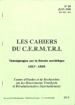 Les Cahiers du Cermtri année 1998 n° 89