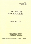 Les Cahiers du Cermtri année 2003 numéro 111