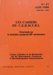 Les Cahiers du Cermtri annee 1986 n° 41